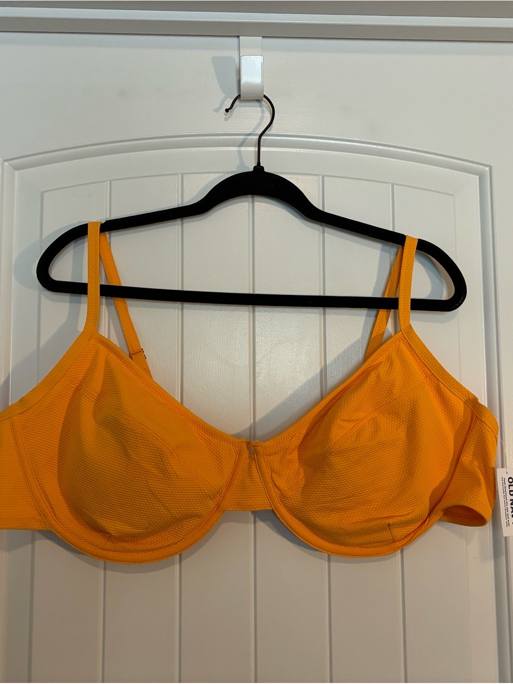 Orange Underwire Bikini top with Adjustable Straps